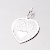 Strieborný prívesok v tvare srdca AG13-001