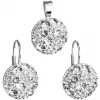 Súprava šperkov s kryštálmi Swarovski náušnice a prívesok biele okrúhle 39117.1