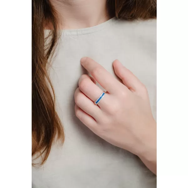 Dámsky prsteň striebro 925 so zirkónmi a zafírmi PKL-1069