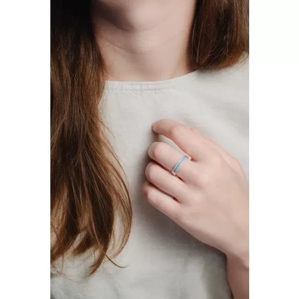 Dámsky prsteň striebro 925 so zirkónmi a akvamarínmi a PKL-1067