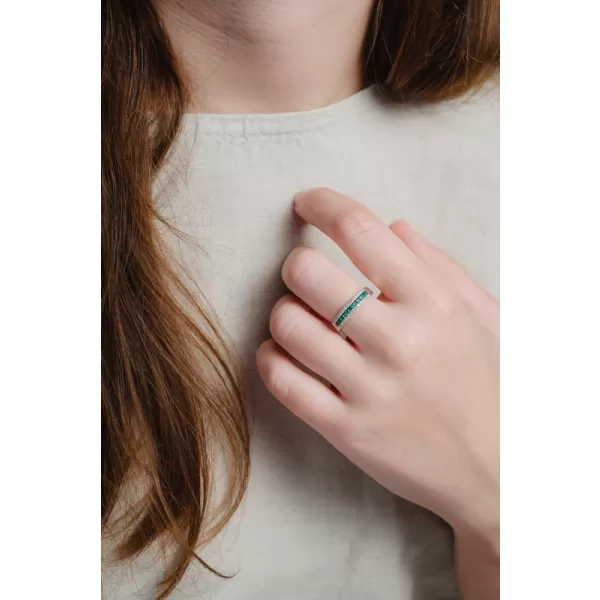 Dámsky prsteň striebro 925 so zirkónmi a smaragdmi PKL-1062