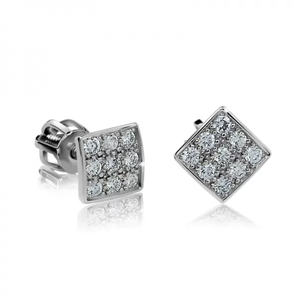 Dámske náušnice zo zlata so zirkónmi DZ2096