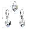 Súprava šperkov s kryštálmi Swarovski náušnice a prívesok biela srdce 39003.1