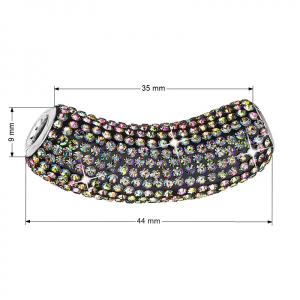 Strieborný prívesok s kryštálmi zelená trubička 734132.5 vitrail medium