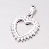 Strieborný prívesok - srdce so zirkónmi GKL788