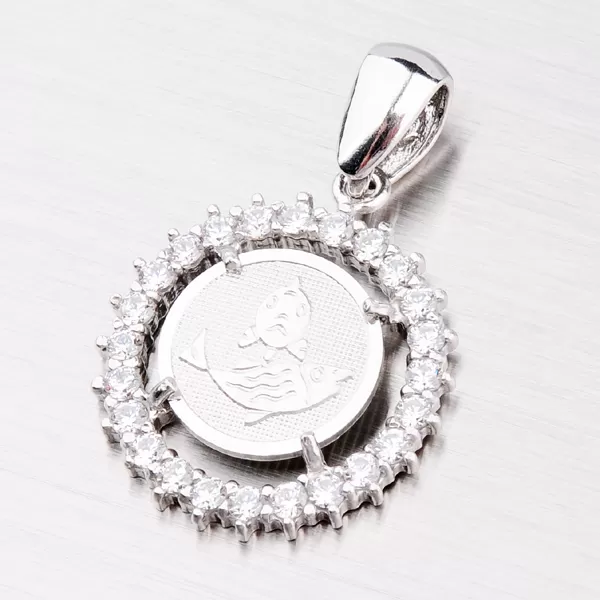 Prívesok so zirkónmi - Ryby MPNZ5057ZSM-02