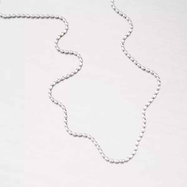 Strieborná retiazka z drobných oválkov CPL-OVL-120R-Rh