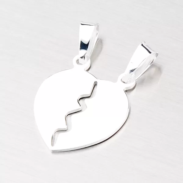 Strieborné srdce pre zamilovaný pár YNG3023