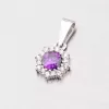 Zlatý prívesok s ametystom a zirkónmi 357P-120086-05