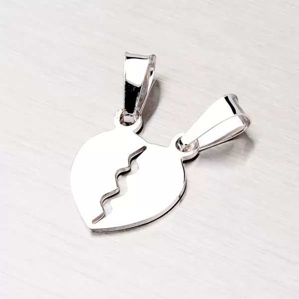 Strieborné srdce pre zamilovaný pár YNG3024