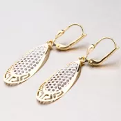 Zlaté visiace náušnice 42-3179