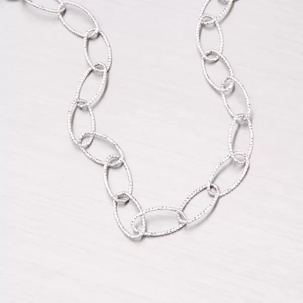 Strieborná retiazka s gravírovaním ODT013-080R-Rh