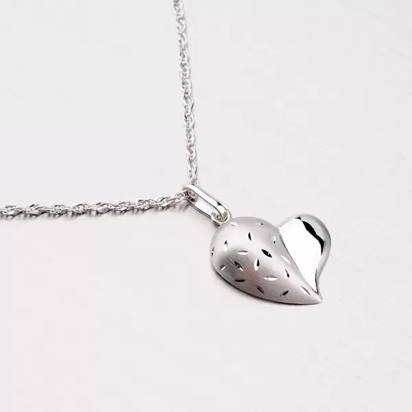 Srdce z bieleho zlata 147-0821