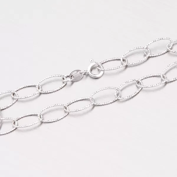 Strieborná retiazka s gravírovaním ODT013-080R-Rh