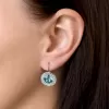 Sada šperkov s kryštálmi Swarovski náušnice a prívesok modrej okrúhle 39107.3 turquoise