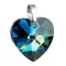 Strieborný prívesok s kryštálmi Swarovski modré srdce 34002.5