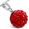 Guľôčka s červenými kryštálmi GWPA161