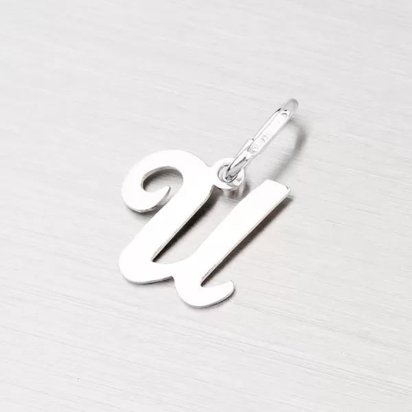 Strieborný prívesok písmenko - U M5110-U