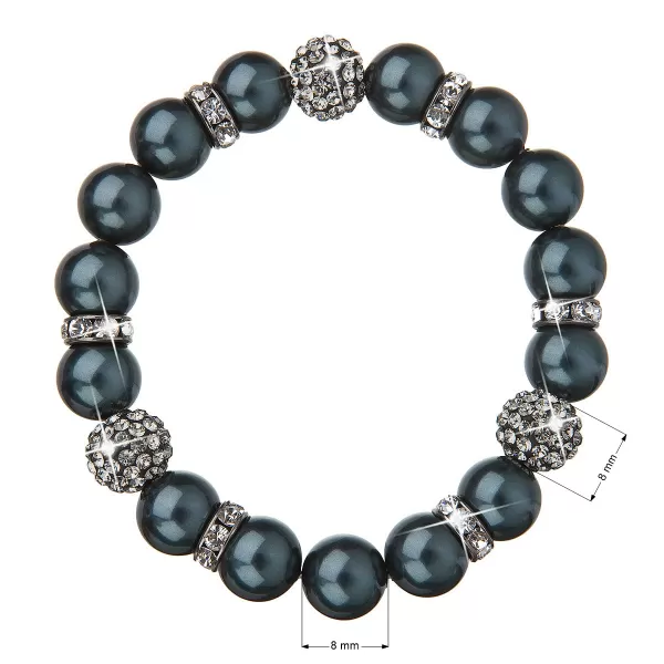 Perlový náramok zelený 33058.3