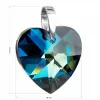 Strieborný prívesok s kryštálmi Swarovski modré srdce 34002.5