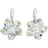 Strieborné náušnice visiace s kryštálmi Swarovski AB efekt kytička 31130.2
