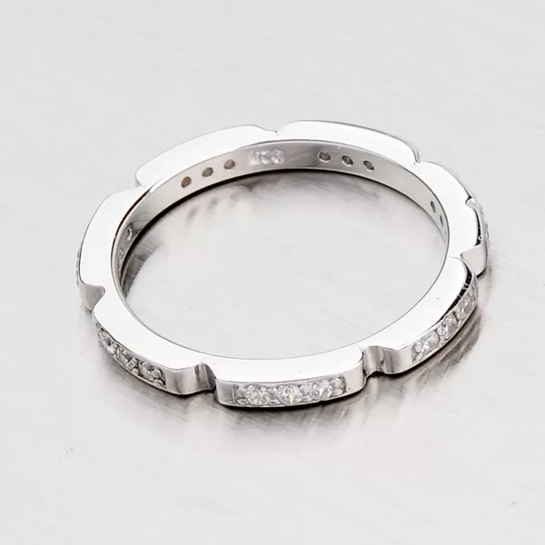 Originálny strieborný prsteň so zirkónmi RXB15140019