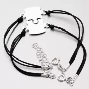 Strieborný náramok pre pár - puzzle MBRC5500PRH