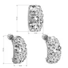 Súprava šperkov s kryštálmi Swarovski náušnice a prívesok biely obdĺžnik 39116.1