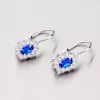 Náušnice so zirkónmi a modrými zafírmi 358-0041M