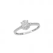 Prsteň z bieleho zlata s diamantmi GKW55421