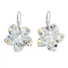 Strieborné náušnice visiace s kryštálmi Swarovski AB efekt kytička 31130.2