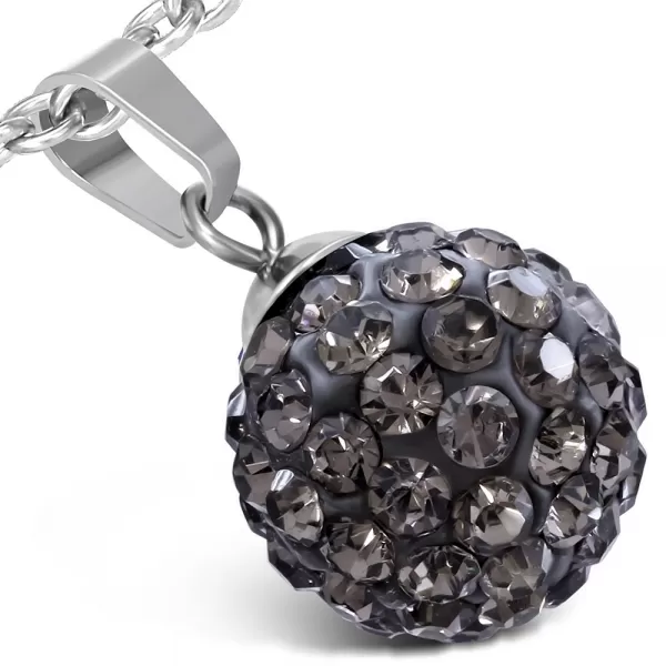 Guľôčka so šedými kryštálmi GWPA175