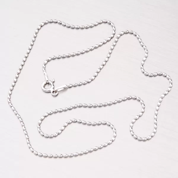 Strieborná retiazka z drobných oválkov CPL-OVL-120R-Rh