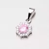 Zlatý prívesok s ružovým kremeňom a zirkónmi 357p-130086-08