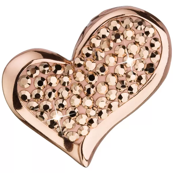 Strieborný prívesok s kryštálmi ružové srdce 34184.5