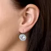 Súprava šperkov s kryštálmi Swarovski náušnice a prívesok biele okrúhle 39107.1