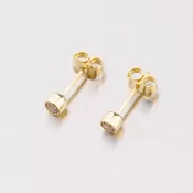 Kôstky so zirkónom zo zlata 143-1074