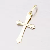 Zlatý kríž s gravírovaním 322P-131133
