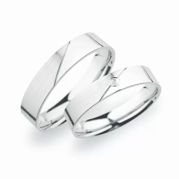 Svadobné obrúčky striebro 925 zirkón 0,025 ct SP-246-Ag