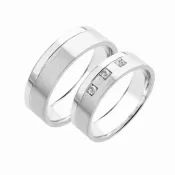 Svadobné obrúčky striebro 925 zirkón 0,075 ct SP-222-Ag