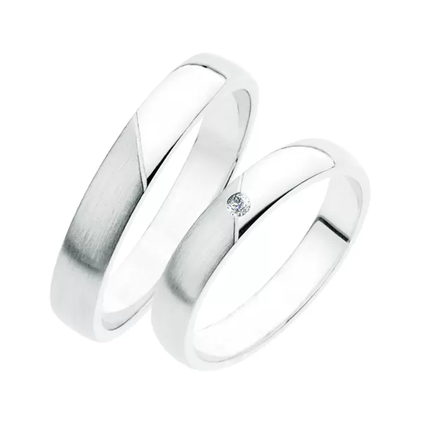 Svadobné obrúčky striebro 925 zirkón 0,025 ct SP-237-Ag