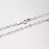 Retiazka z bieleho zlata s gravírovaním 45-1072