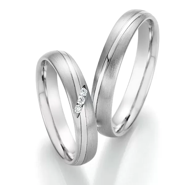 Snubné prstene z ocele s diamantmi SP-22030