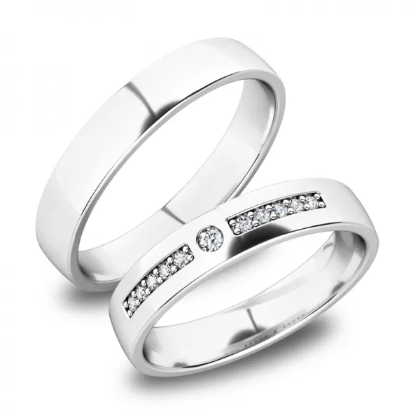 Svadobné obrúčky striebro 925 zirkón 0,071 ct SP-61084-Ag