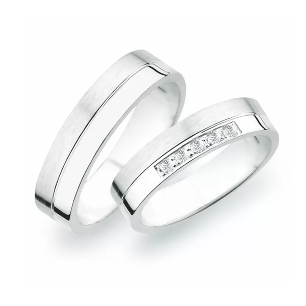 Svadobné obrúčky striebro 925 zirkón 0,075 ct SP-253-Ag