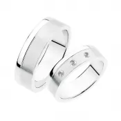 Svadobné obrúčky striebro 925 zirkón 0,090 ct SP-235-Ag