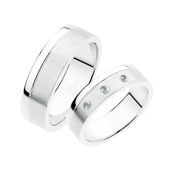 Svadobné obrúčky striebro 925 zirkón 0,090 ct SP-235-Ag