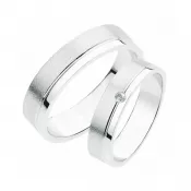 Svadobné obrúčky striebro 925 zirkón 0,025 ct SP-233-Ag