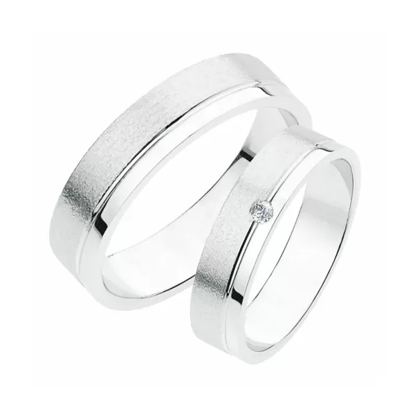 Svadobné obrúčky striebro 925 zirkón 0,025 ct SP-233-Ag