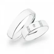 Svadobné obrúčky striebro 925 zirkón 0,119 ct SP-272-Ag